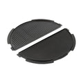Grillplate støpejern halvrund for Large - Big Green Egg forfra