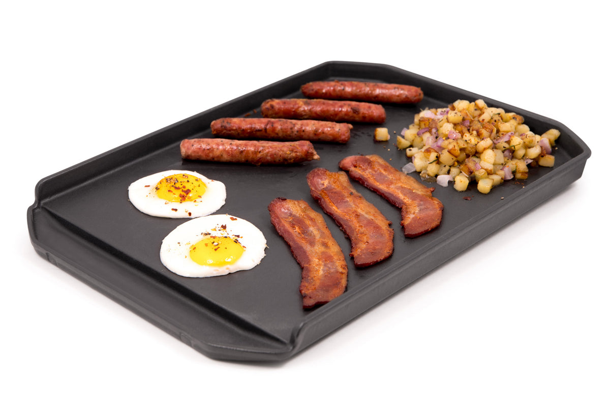 Bakside av Grillplate støpejern plancha for Baron 45x32 cm Broil King