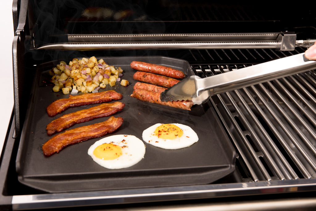 Grillplate støpejern plancha for Baron 45x32 cm Broil King montert på grill