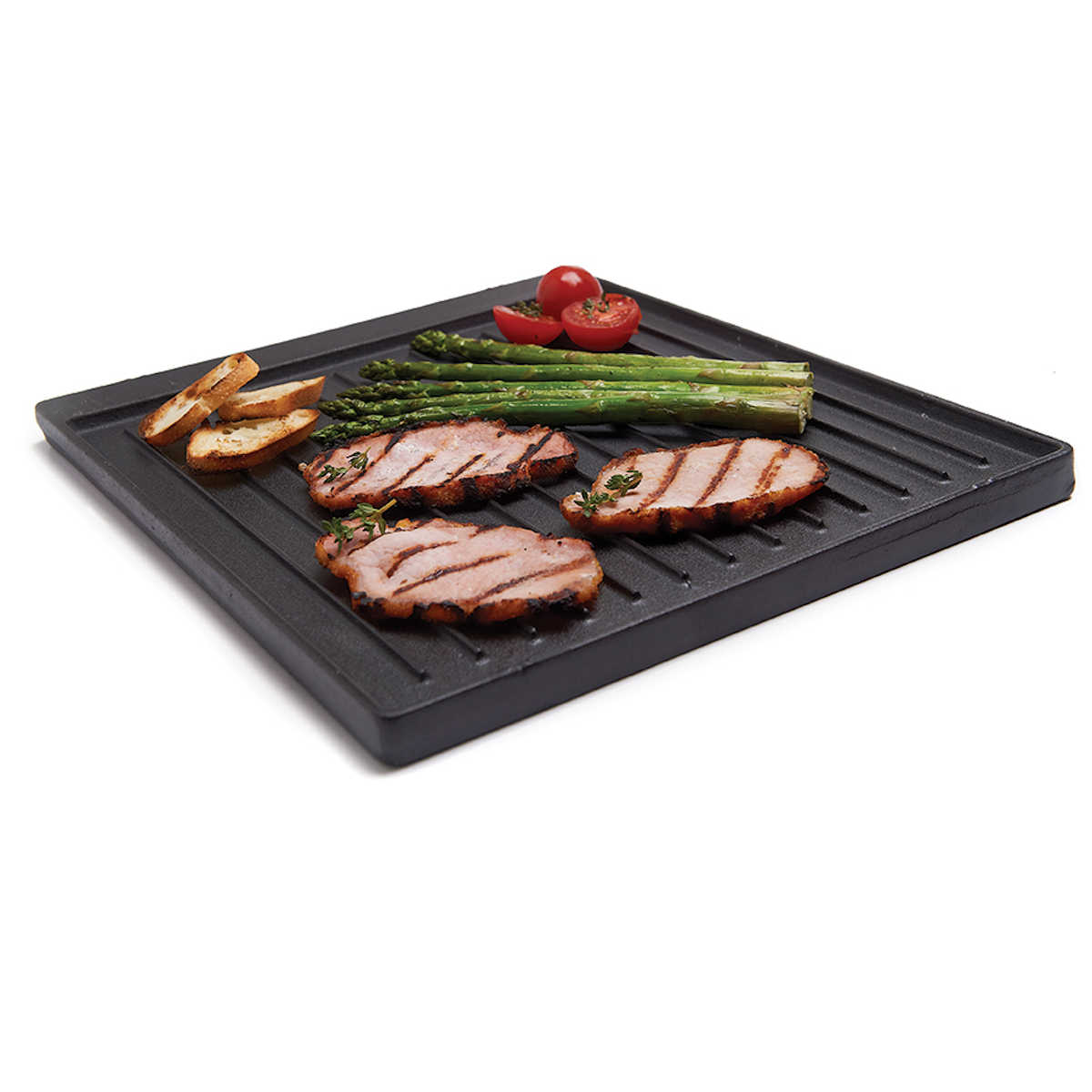 Montert grillplate støpejern Royal & Monarch 37x27 cm på grill