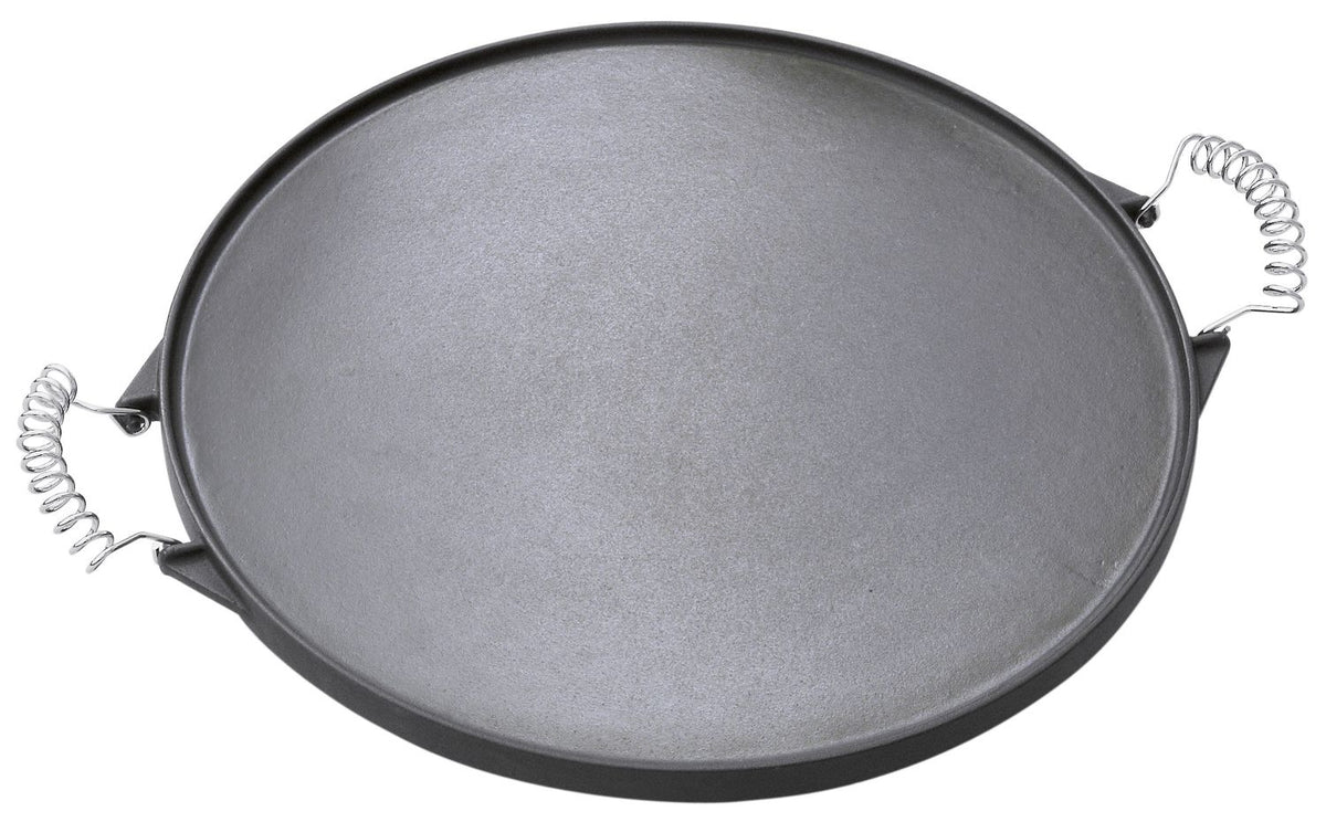 Bakside av Grillplate støpejern rund Ø 33 cm for kulegrill - Outdoorchef
