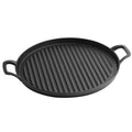Grillplate / panne støpejern Ø 31 cm riflet - SANTOS for fettfattig grilling og jevn varme