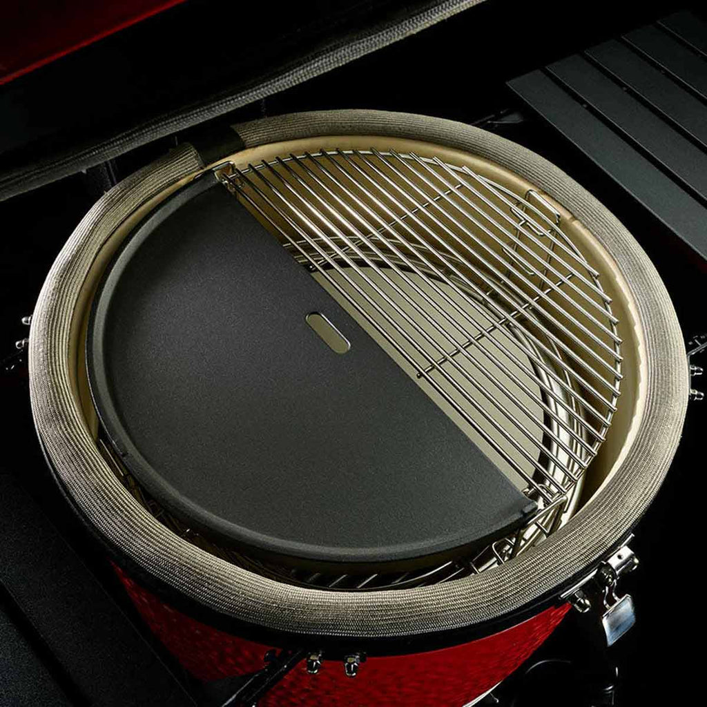 Montert Grillplate støpejern vendbar halvrund Classic - Kamado Joe i grill