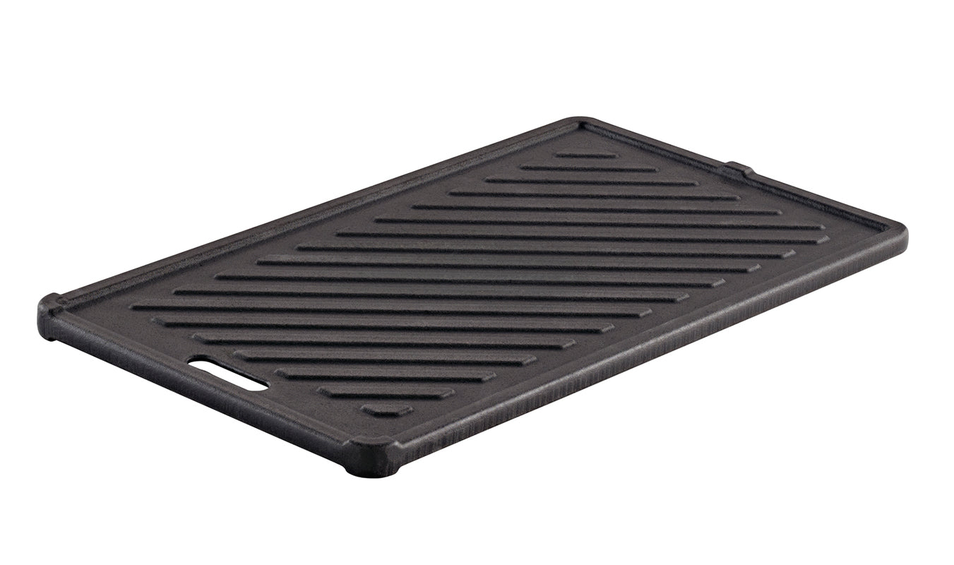 Grillplate støpejern for Videro G2-P/E2-P 32,5x19,5 cm - Rösle forfra