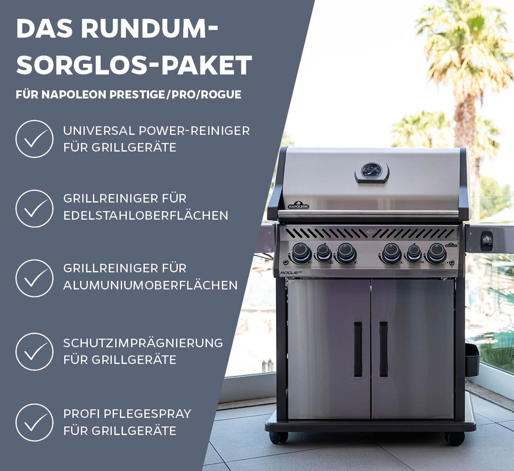 Grillrengjøring-sett for Napoleon rustfritt stål bakside