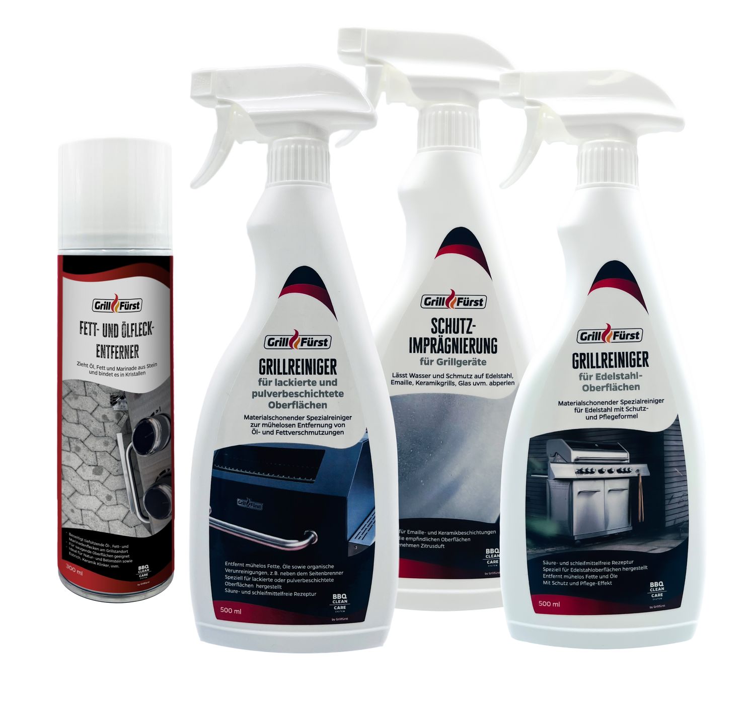 Grillrengjøringssett for BURN, Cozze og WMF utekjøkken forfra