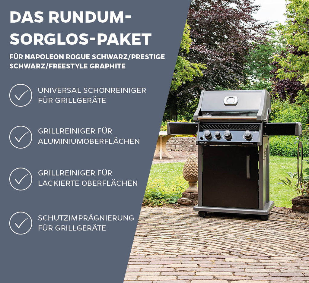 Bakside av Grillrengjøring-sett for Napoleon Rogue/Freestyle svart