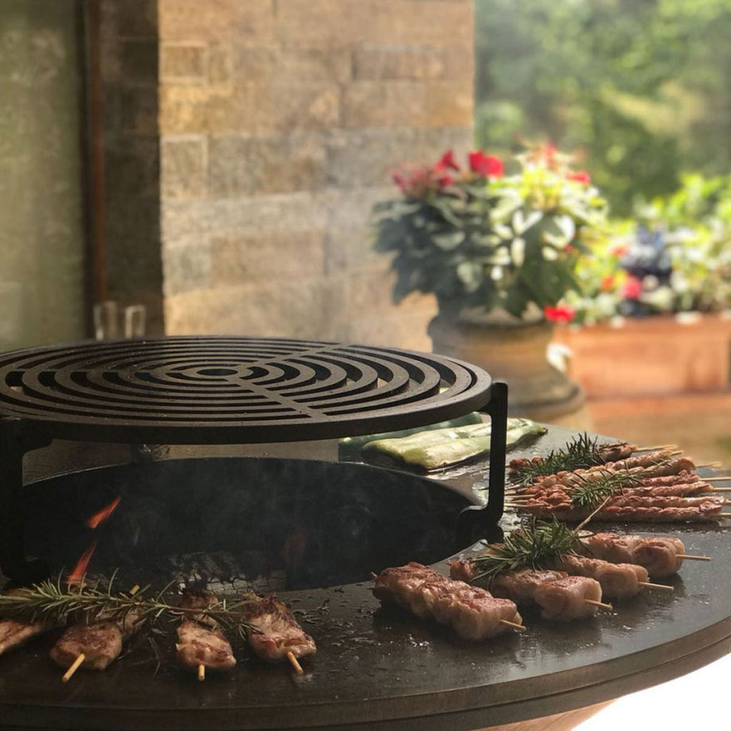 Montert Grillrist 100 for bålpanne stål todelt - Ofyr på bålpanne