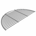 Grillrist rustfritt stål halvrund for Large Big Green Egg forfra