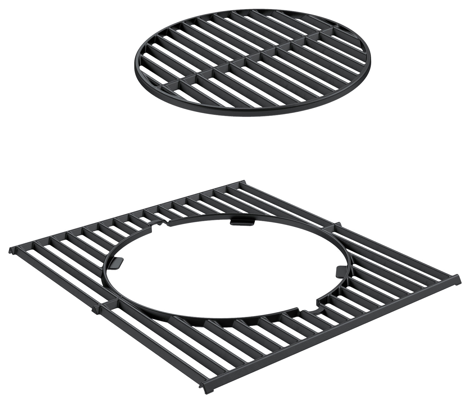Bakside av Grillrist Vario støpejern 39,5x45 cm for Videro G3/G4