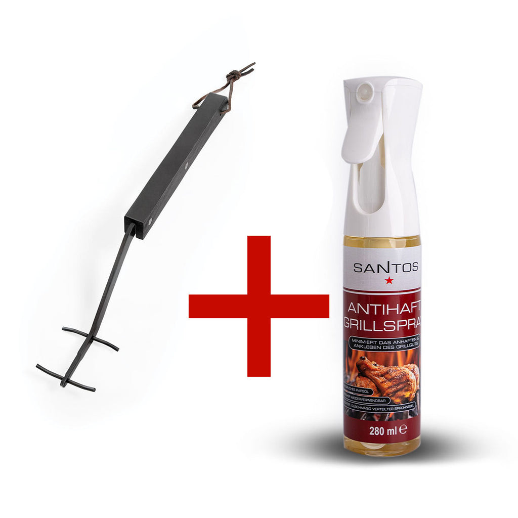 Grillristløfter 36 cm & SANTOS BBQ Spray - Napoleon forfra