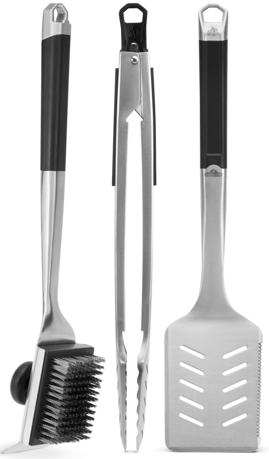 Grillsett PRO 3-delt rustfritt stål - Napoleon nærbilde av grilltang