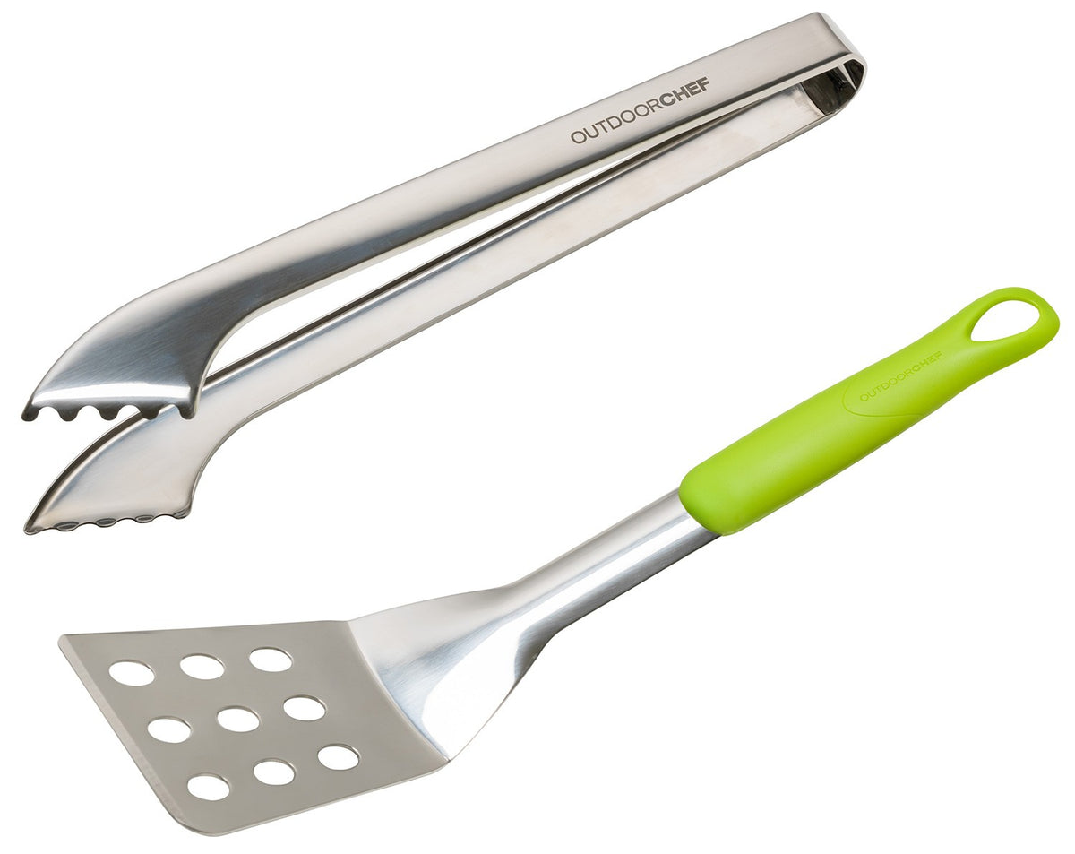 Grillsett Starter med grilltang og grillspade - Outdoorchef forfra