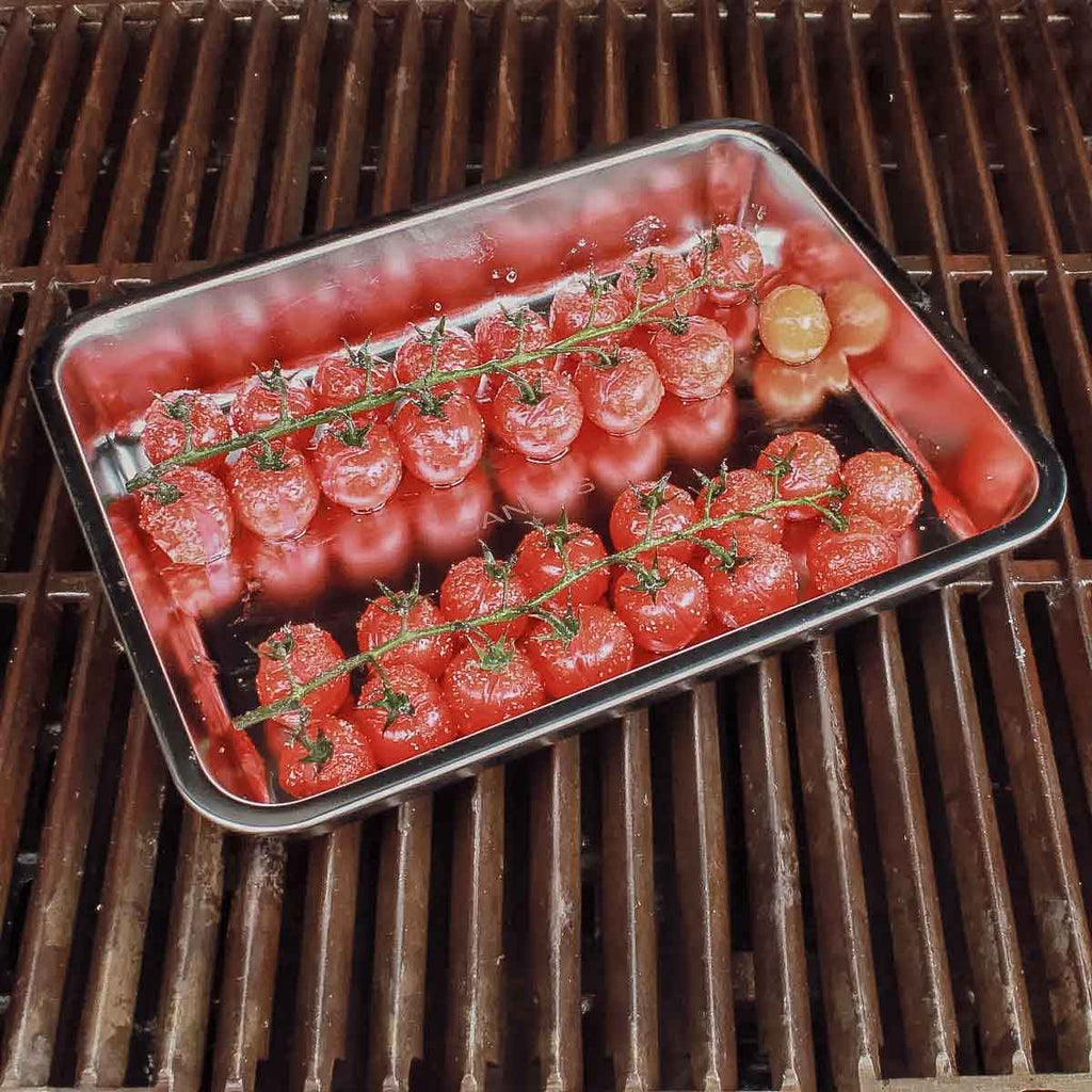 Grillskål rustfritt stål liten - SANTOS bakside