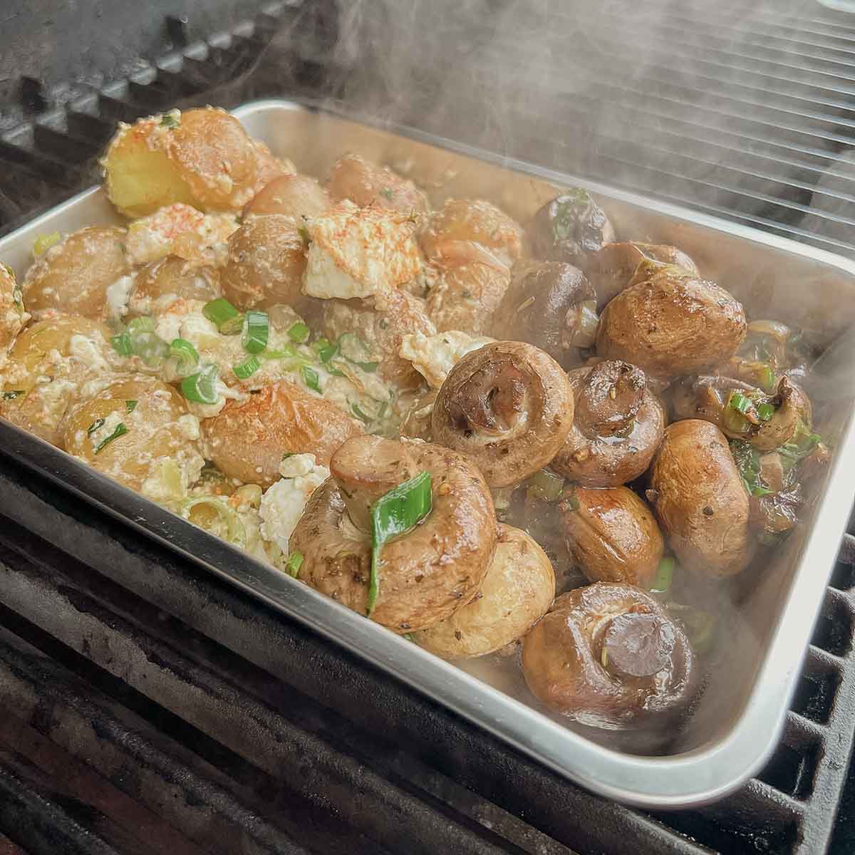 Nærbilde av Grillskål rustfritt stål liten - SANTOS