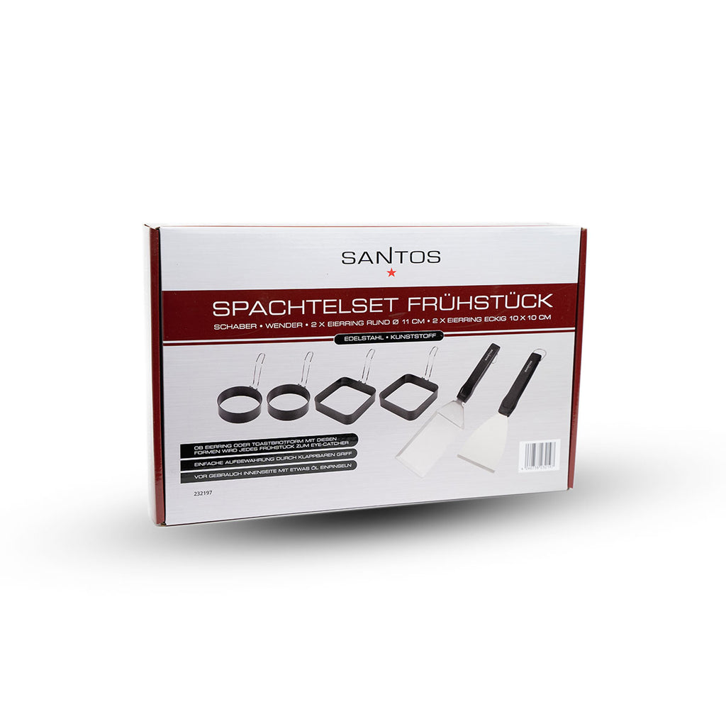 Grillspade frokostsett 6 deler - SANTOS detalj av spatelblad
