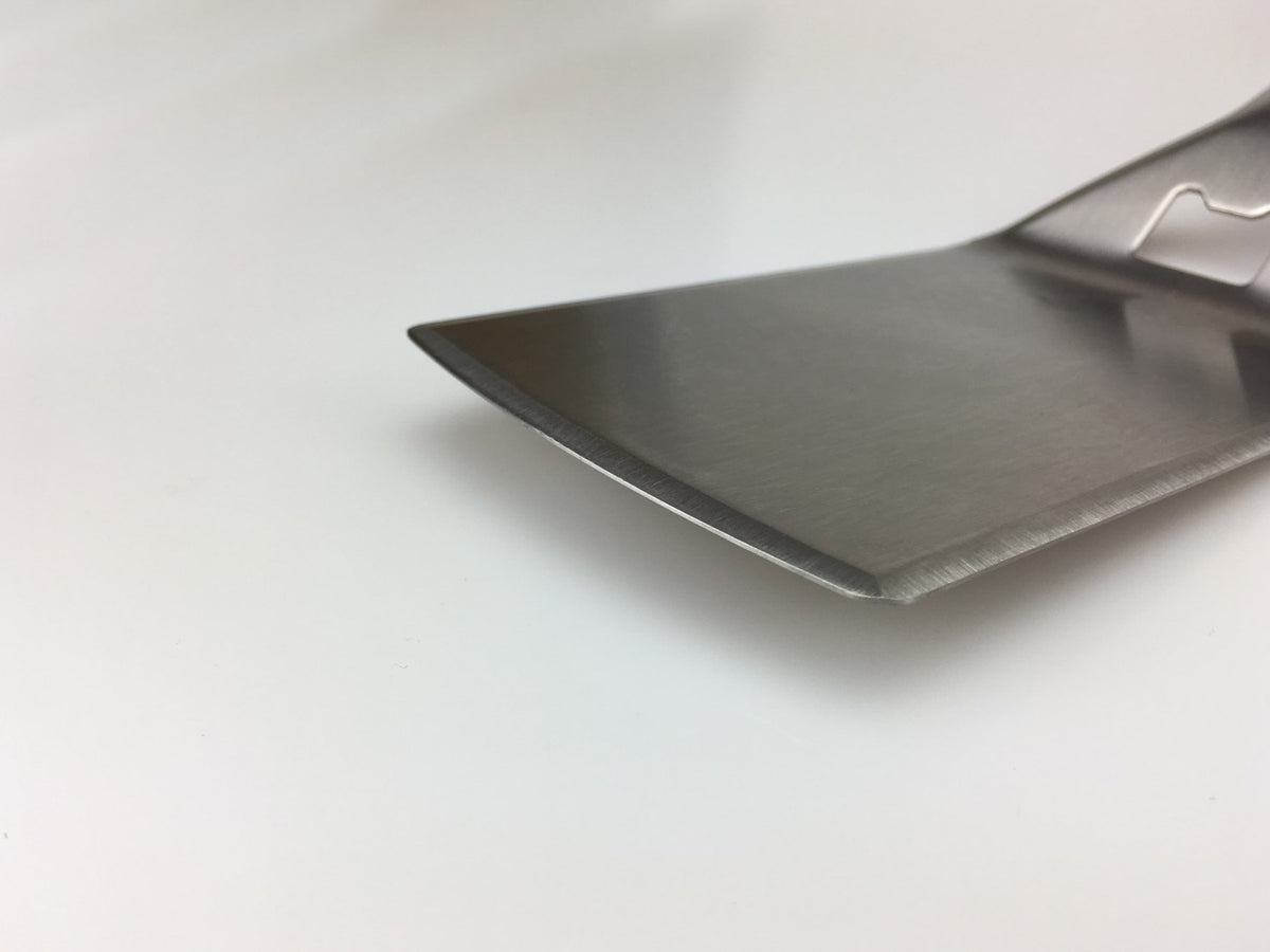 Nærbilde av grep på Grillspade rustfritt stål 45 cm - Grillfürst
