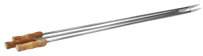 Grillspyd 105 cm rustfritt stål 3 stk OFYR forfra