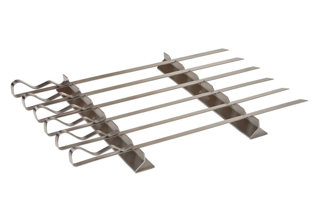 Grillspyd 43 cm med holder rustfritt stål - Monolith forfra