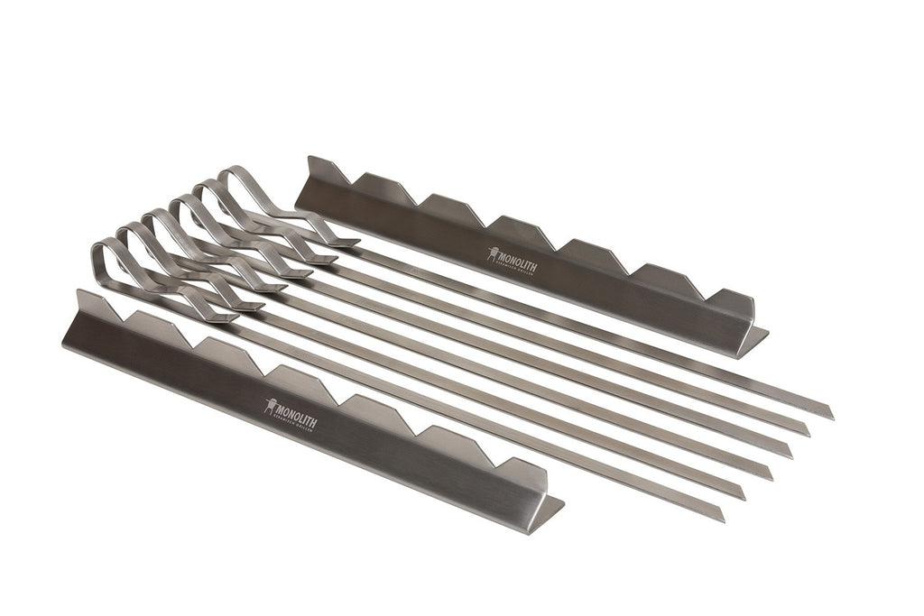 Grillspyd 43 cm med holder rustfritt stål - Monolith bakside