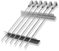 Grillspyd sett 6 stk rustfritt stål 38 cm med holder - Enders forfra
