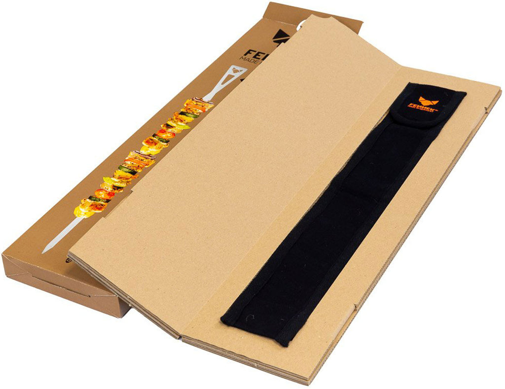 Montert Grillspyd rustfritt stål 46,8 cm 6-delt sett på grill