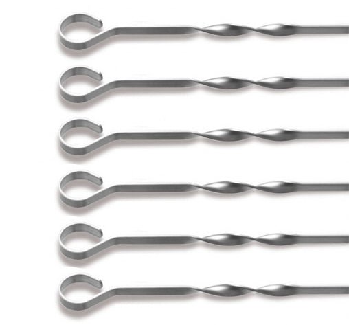 Grillspyd rustfritt stål 50 cm for Baikal 6-pakning - Thüros forfra