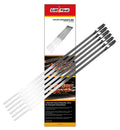 Grillspyd rustfritt stål 60 cm 6-pakning for dreiespidd forfra