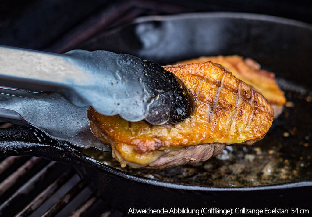Grilltang 25 cm rustfritt stål serveringstang - Grillfürst bakside
