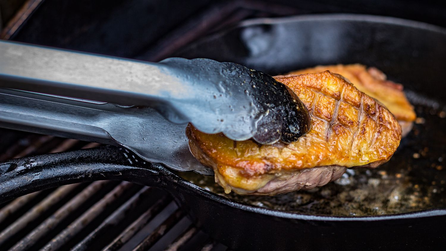 Grilltang 35 cm rustfritt stål med lås - Grillfürst bakside