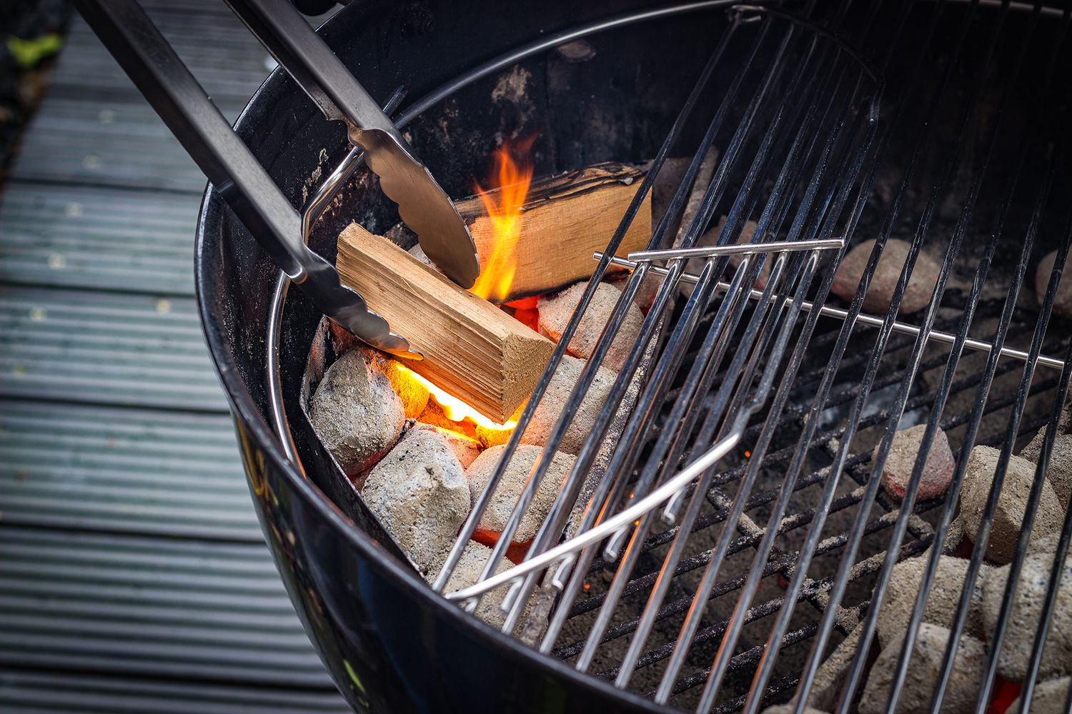 Montert grilltang 35 cm rustfritt stål med lås - Grillfürst nærbilde