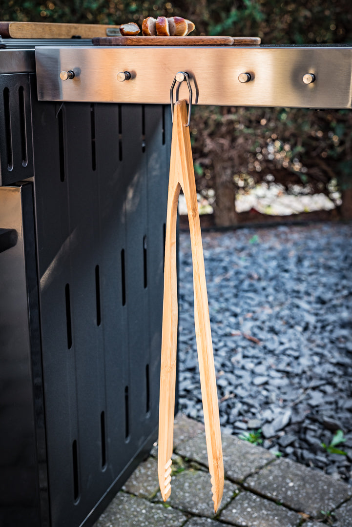Grilltang 60 cm bambus - Grillfürst detalj av grep