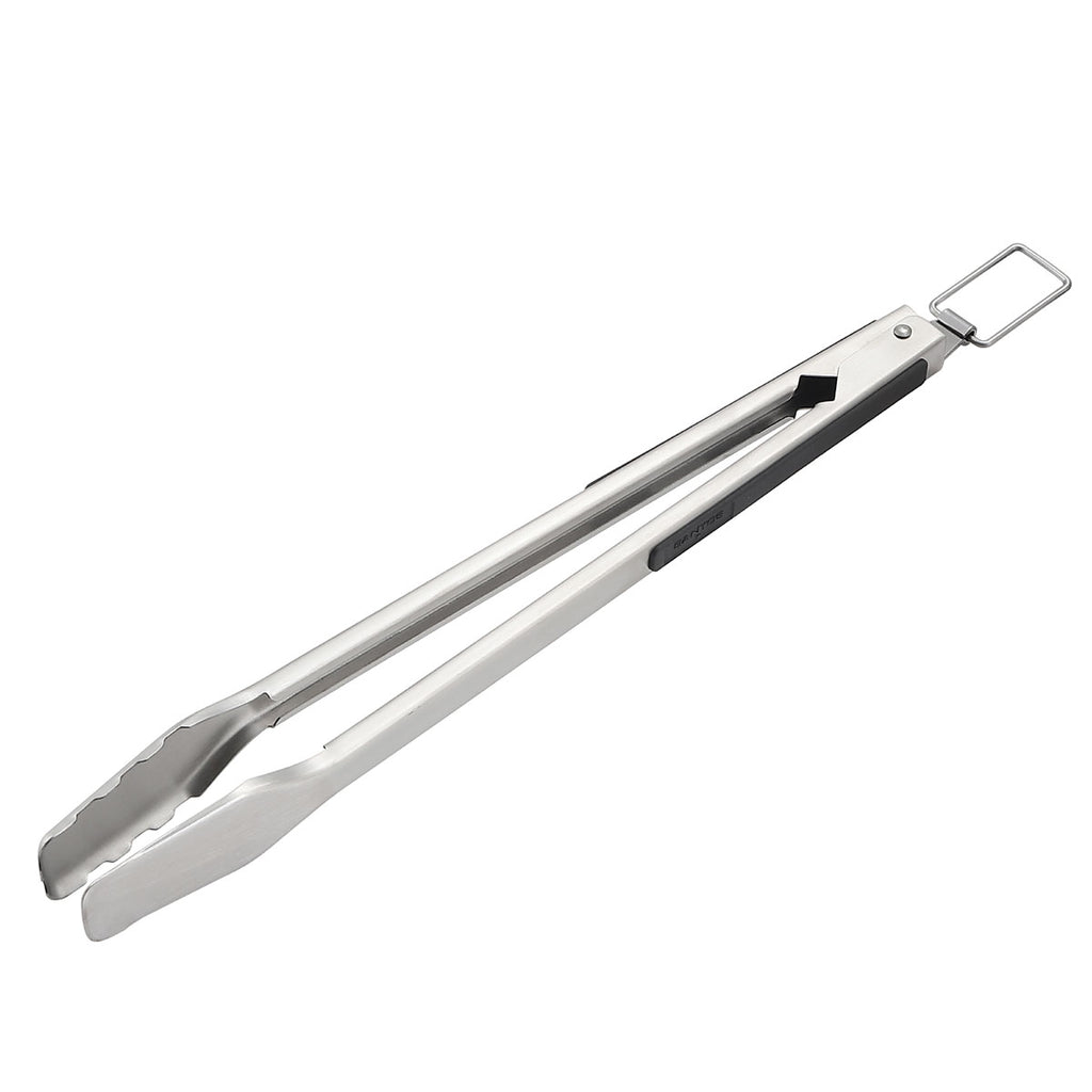 Grilltang rustfritt stål 41 cm firkantet hode - SANTOS forfra