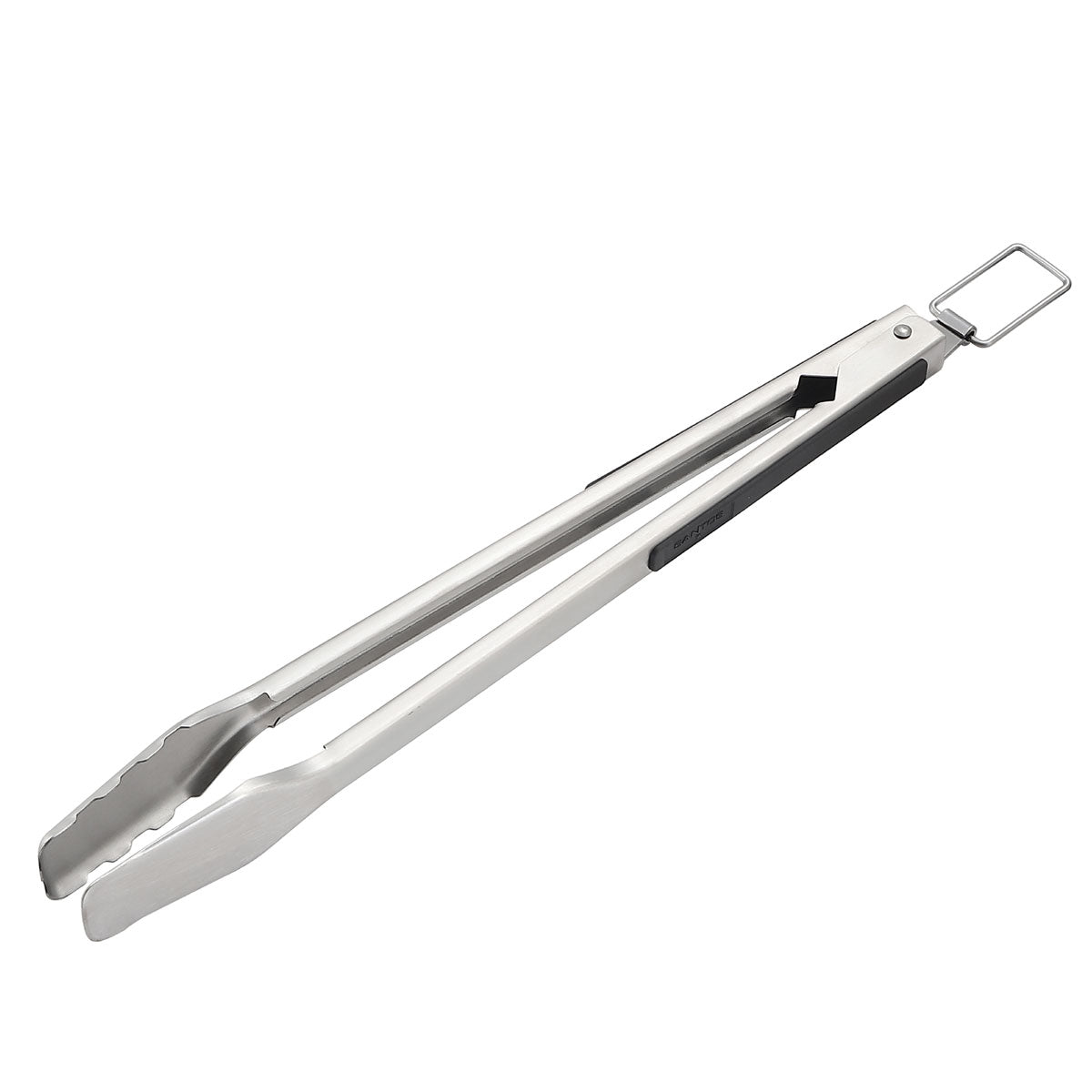 Grilltang rustfritt stål 41 cm firkantet hode - SANTOS forfra