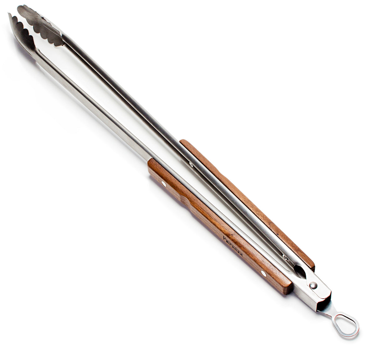 Grilltang rustfritt stål 54 cm med trehåndtak - Petromax for sikker grilling