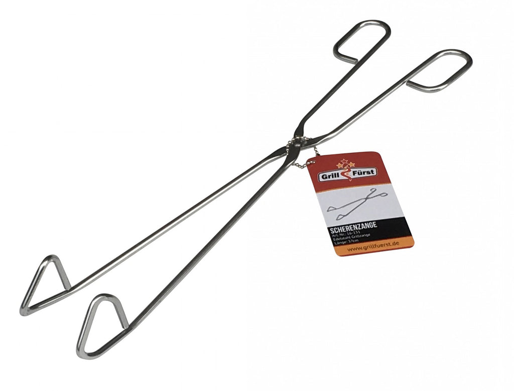 Grilltang saksetang 37 cm rustfritt stål Grillfürst forfra