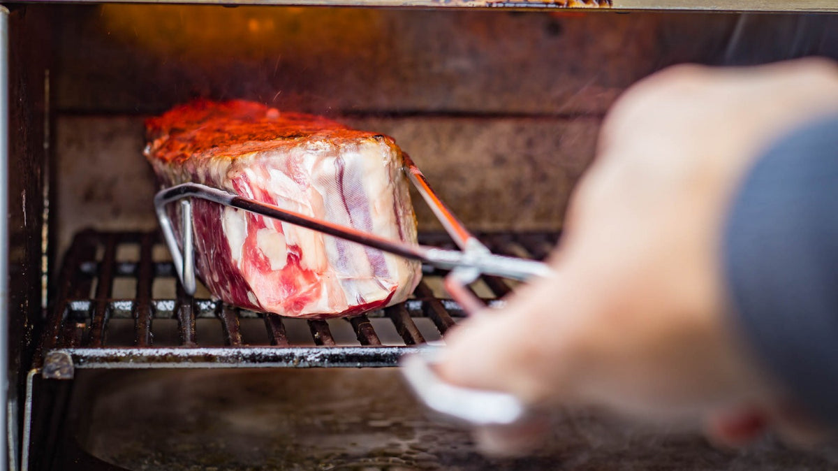 Nærbilde av Grilltang saksetang 37 cm rustfritt stål Grillfürst
