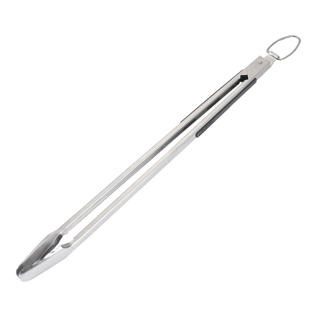 Grilltang XL med firkantet hode 53 cm rustfritt stål forfra