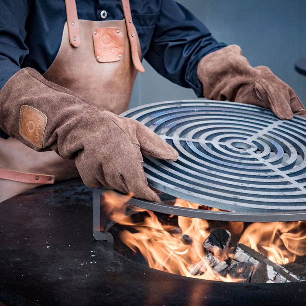 Detalj av Grilltilbehør-sett 85 cm med grillrist i stål