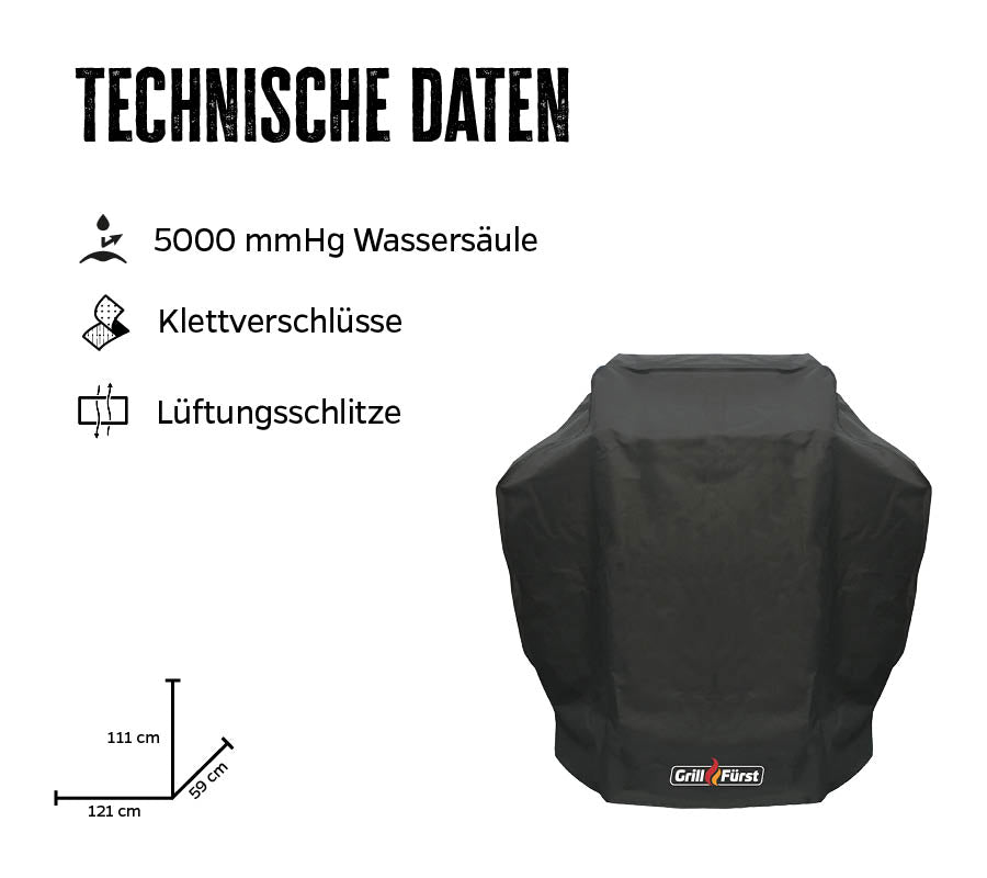 Grilltrekk 121x59x111 cm for Napoleon - Grillfurst bakside