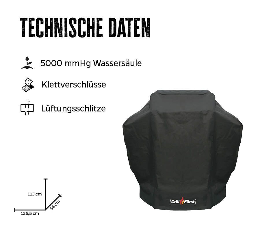 Grilltrekk 126,5x54x113 cm for Grillfürst bakside