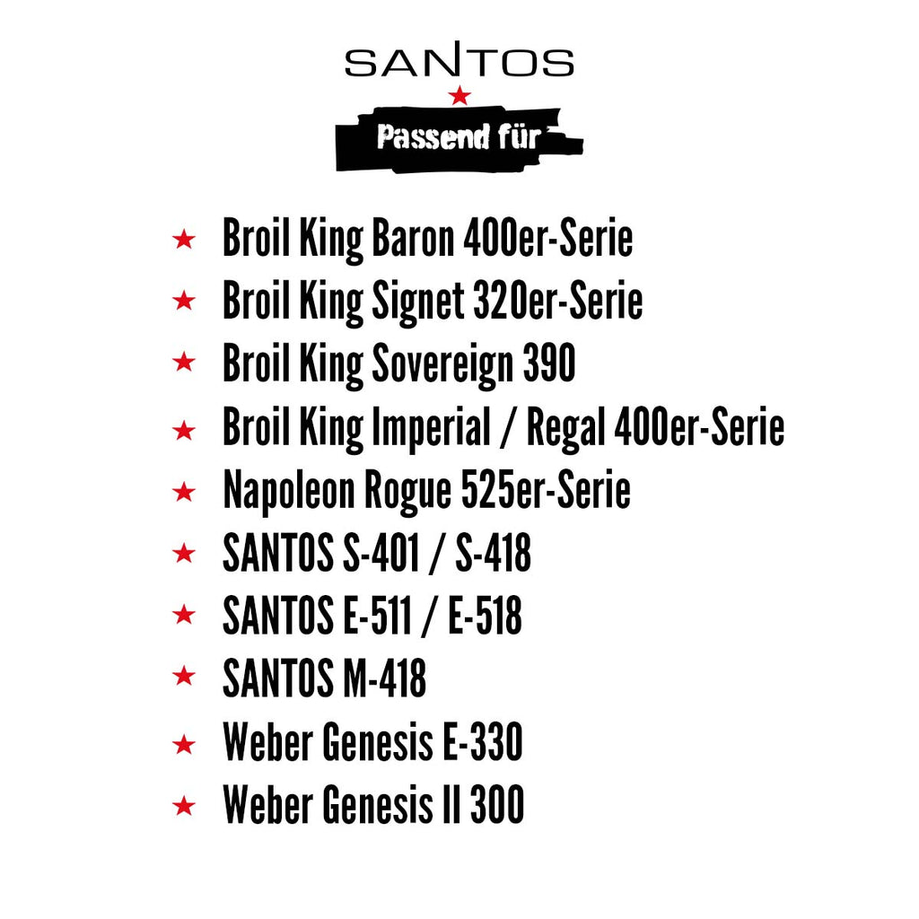 Grilltrekk 155,5 x 65 x 130 cm antrasitt - SANTOS bakside