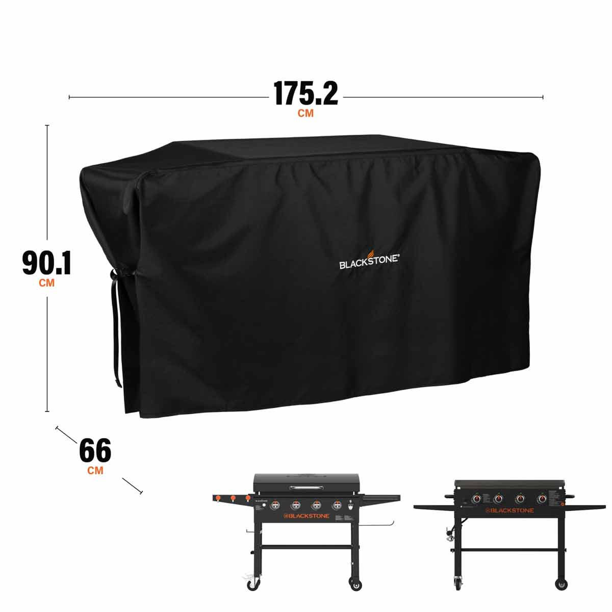 Nærbilde av materiale på grilltrekk for plancha grill 36" 600D polyester Blackstone