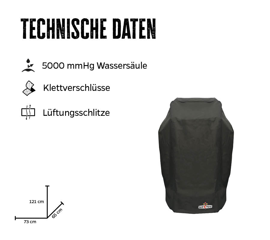 Grilltrekk 73x65x121 cm for smoker - Grillfürst bakside