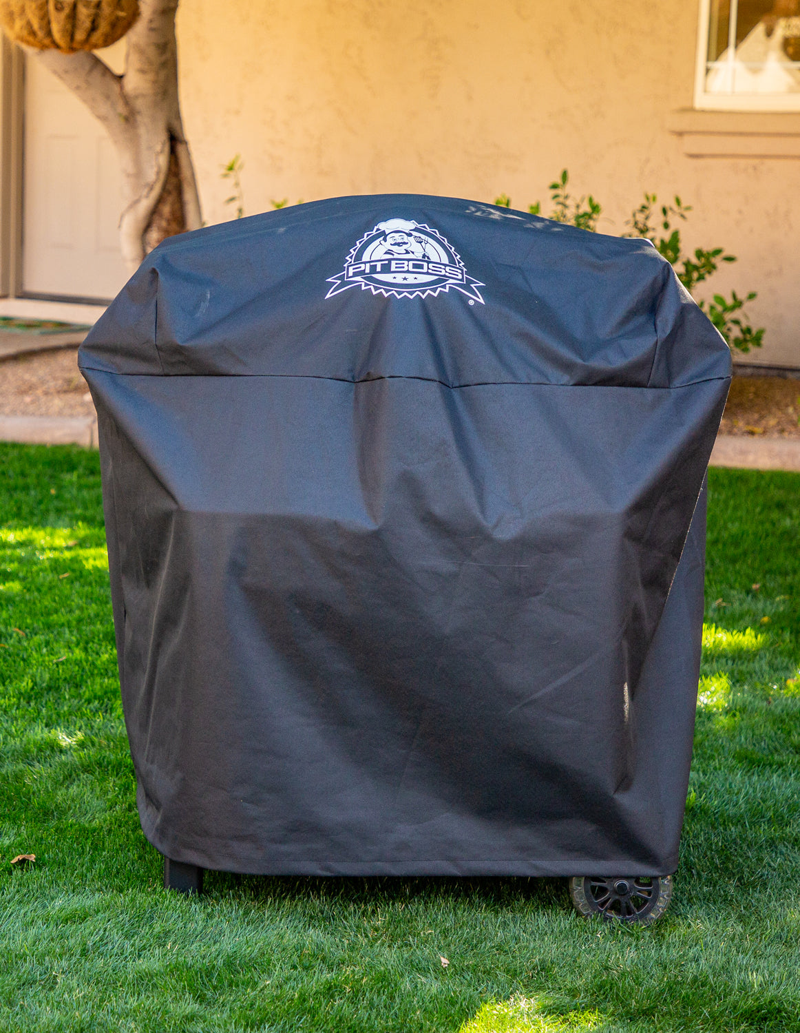 Bakside av Grilltrekk for Pit Boss Sportsman 3 med undervogn