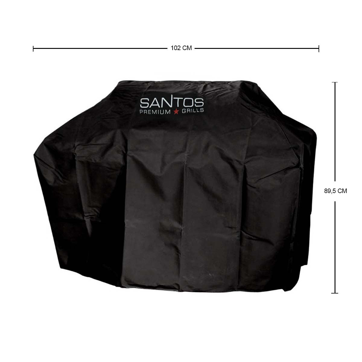 Grilltrekk PVC/polyester 102 x 50,8 x 89,5 cm - SANTOS montert på grill