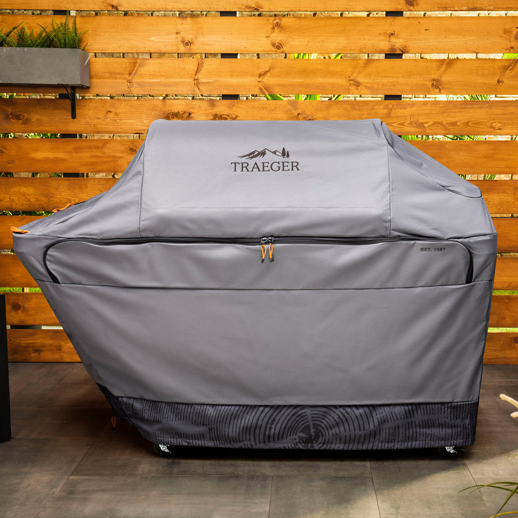 Grilltrekk for Timberline XL pelletsgrill - Traeger detalj av glidelås
