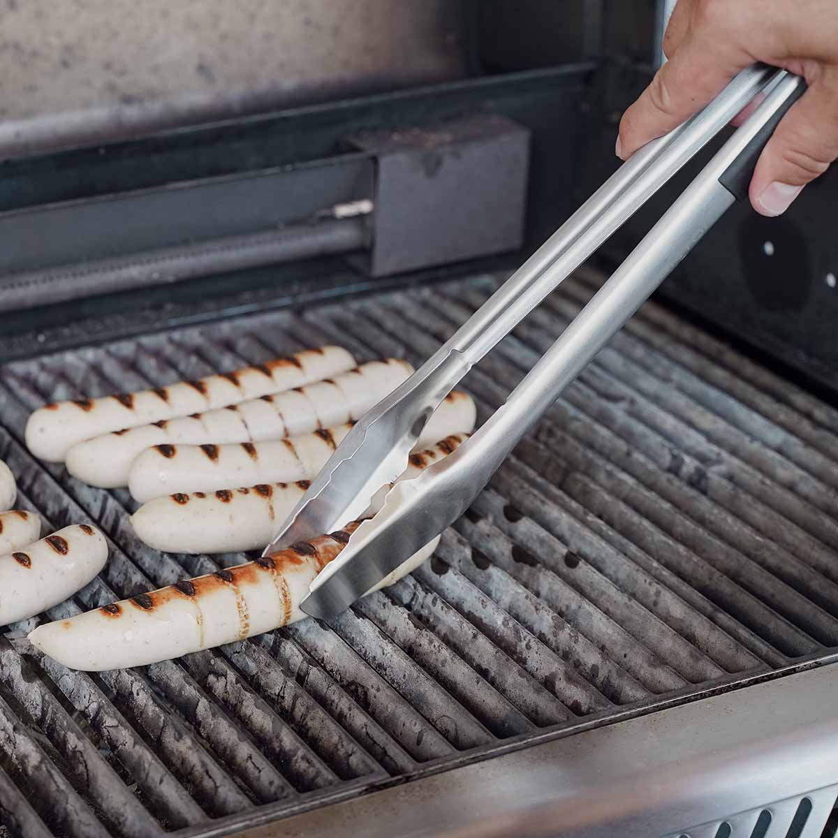 Grillverktøy 2-delt tang og pinsett rustfritt stål - SANTOS låst i sammenfoldet posisjon