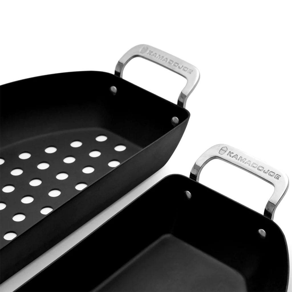 Detalj av Halvmåne pannesett karbonstål for keramisk grill - Kamado Joe