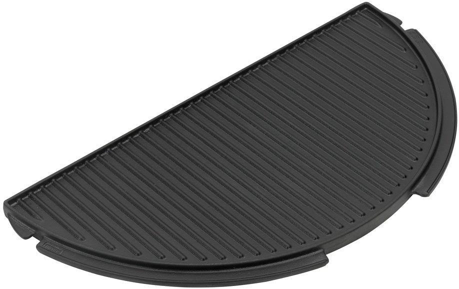 Halvrund grillplate støpejern XLarge - Big Green Egg forfra